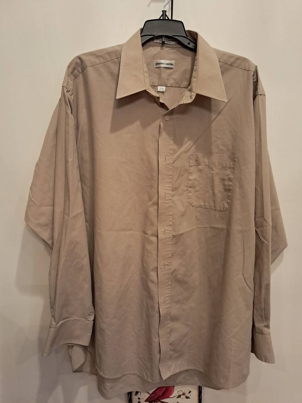 Pierre Cardin Men’s Long Sleeve Dress Shirt - Beige